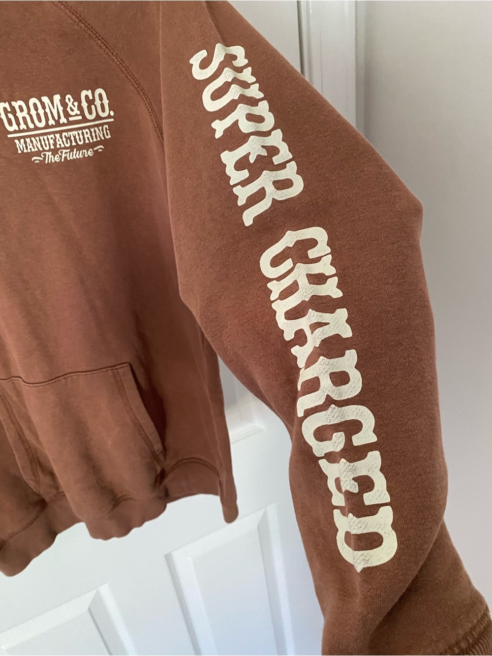 Kids Brown Pullover Hoodie - Picture 3 of 7